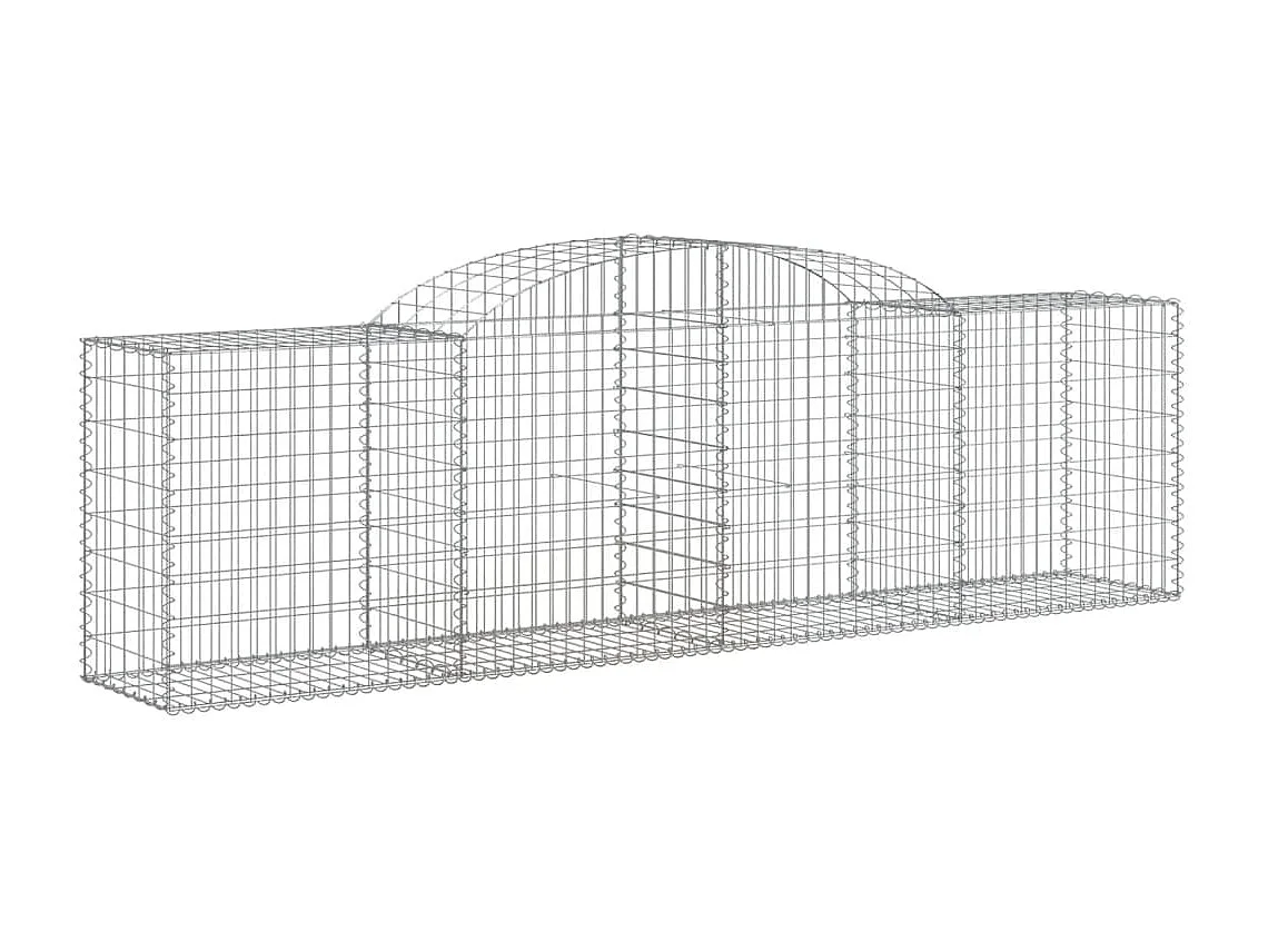 Paniers à gabions arqués 5 pcs 300x50x80-100 fer galvanisé