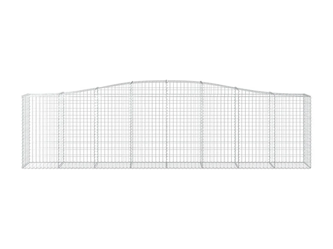Paniers à gabions arqués 10 pcs 400x50x100-120 Fer galvanisé