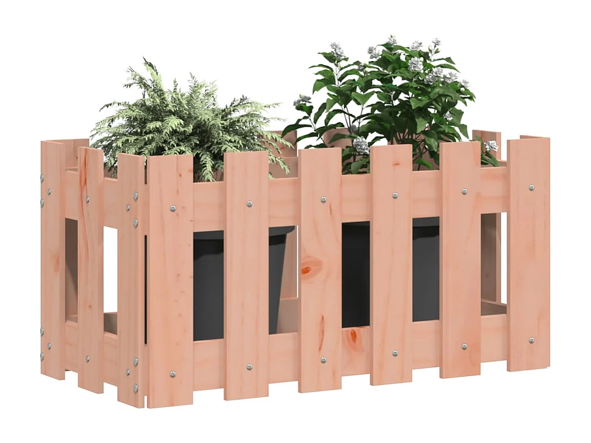 Jardinière avec design de clôture 60x30x30 douglas massif