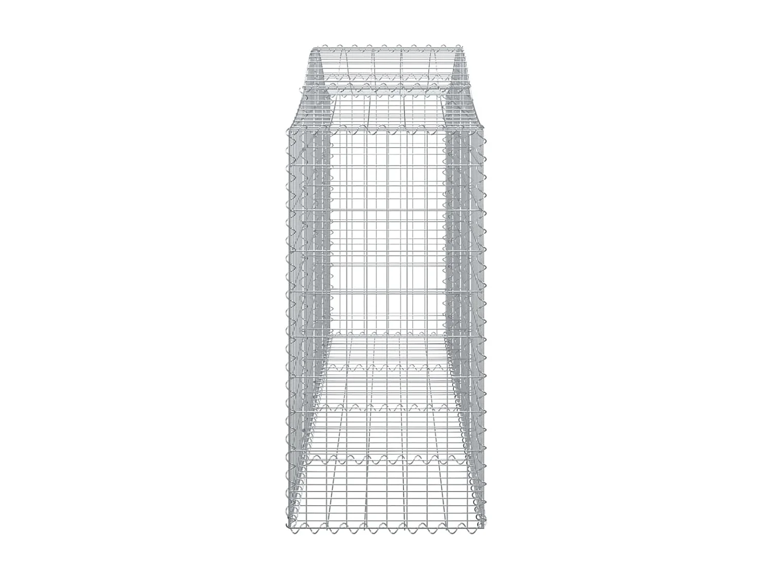 Paniers à gabions arqués 15 pcs 200x50x120-140 Fer galvanisé