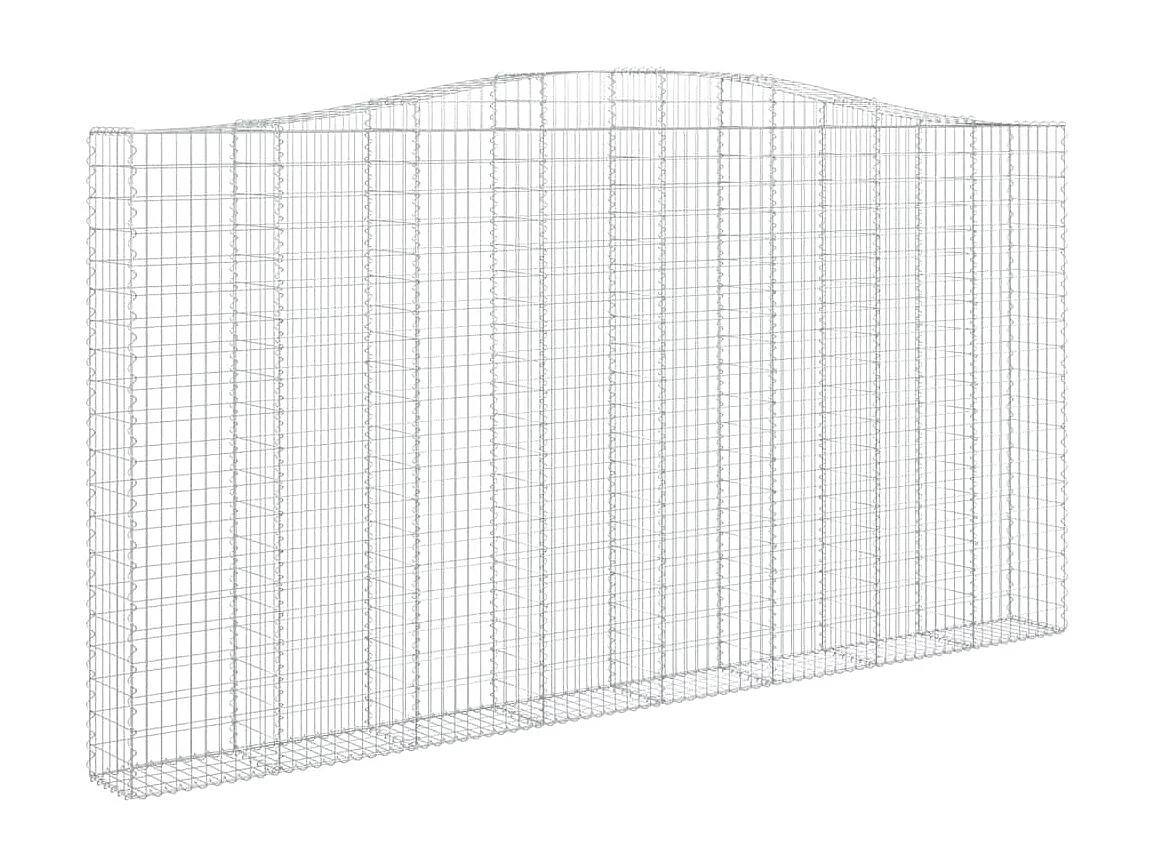 Panier de gabions arqué 400x30x200-220 Fer galvanisé