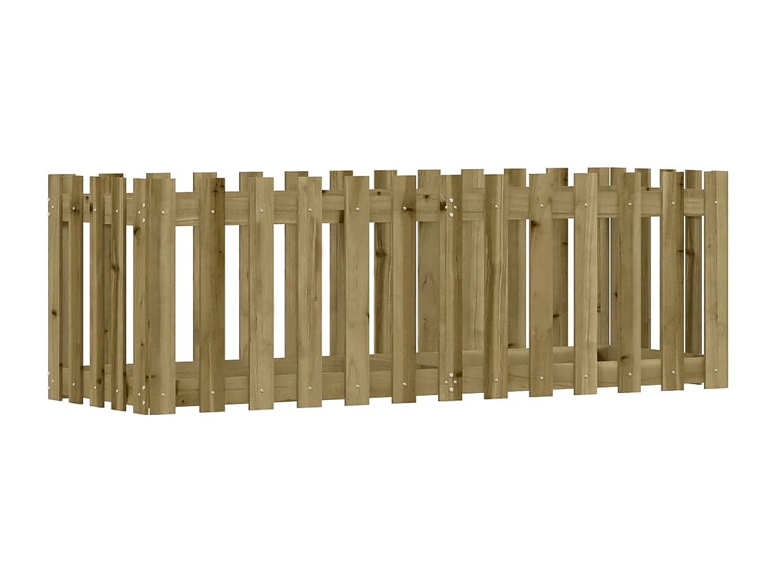 Lit surélevé de jardin design de clôture bois de pin imprégné