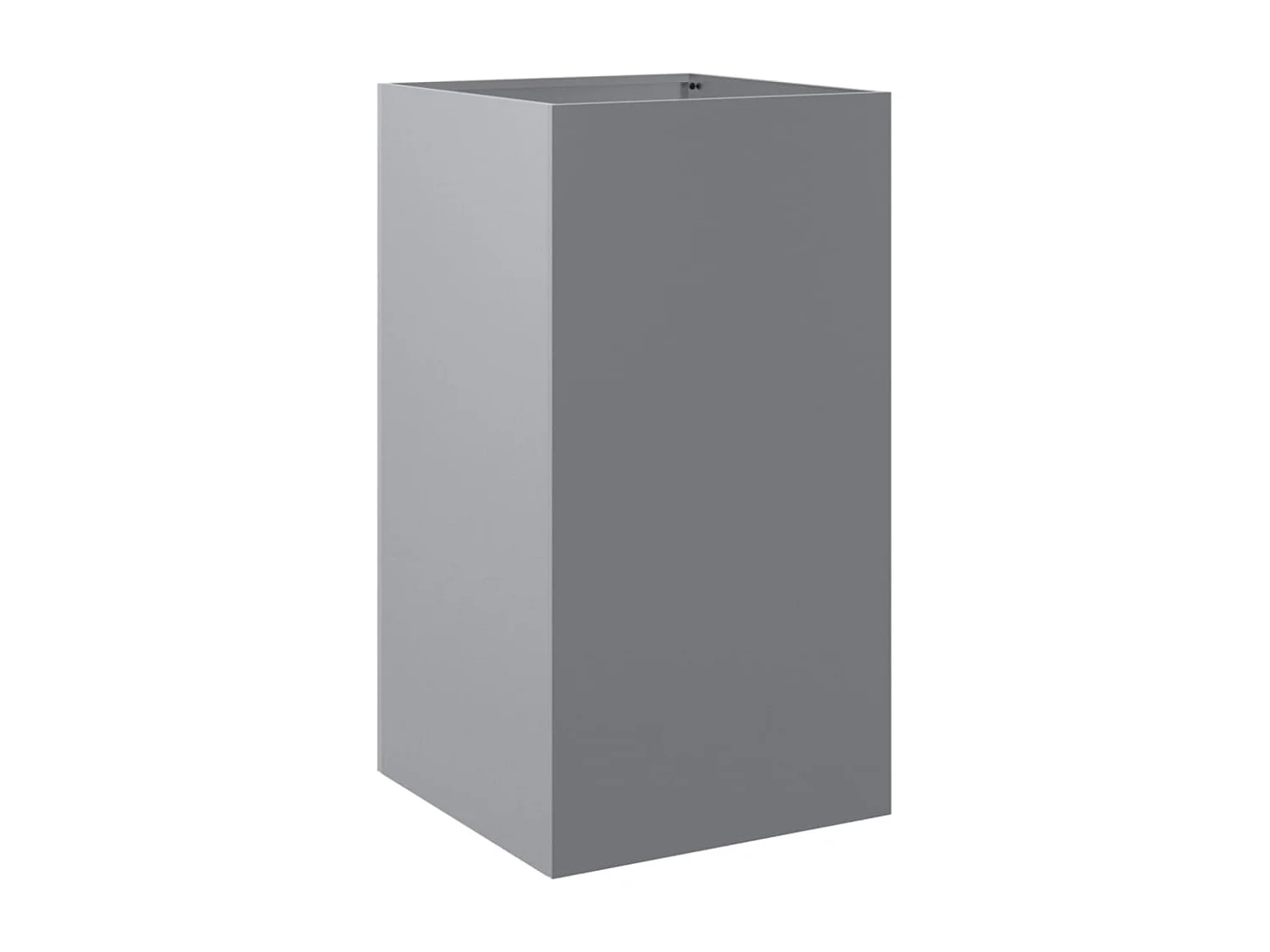 Jardinière argenté 42x38x75 acier galvanisé