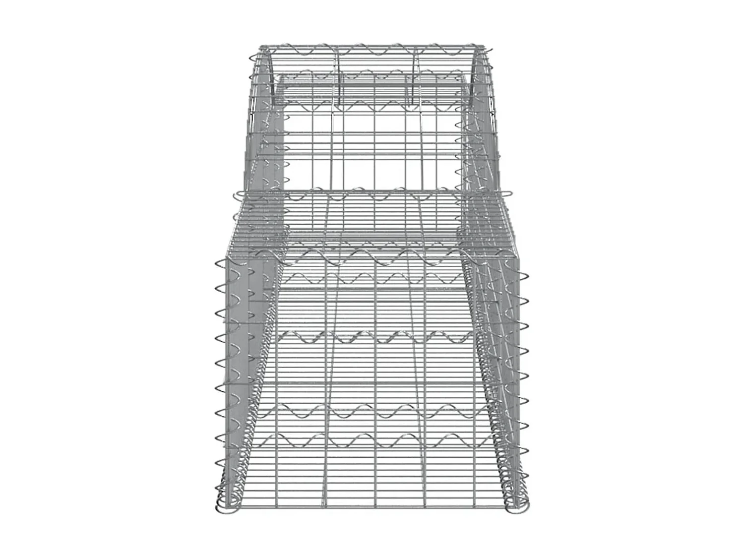 Paniers à gabions arqués 5 pcs 300x50x40-60 fer galvanisé