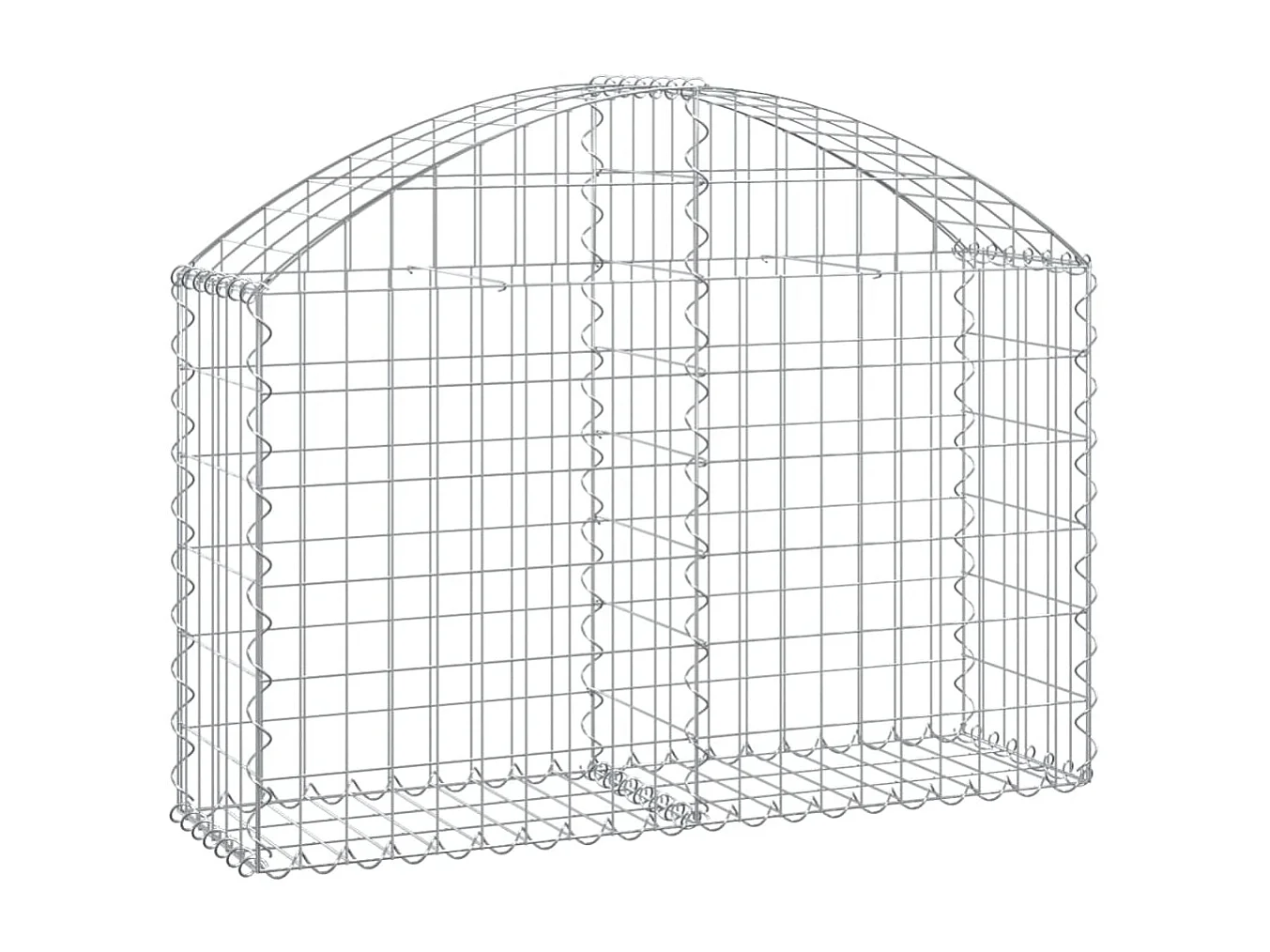 Panier de gabions arqué 100x30x60-80 Fer galvanisé