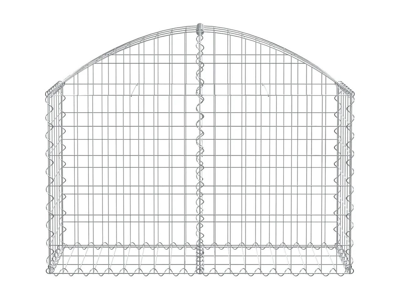 Panier de gabions arqué 100x30x60-80 Fer galvanisé