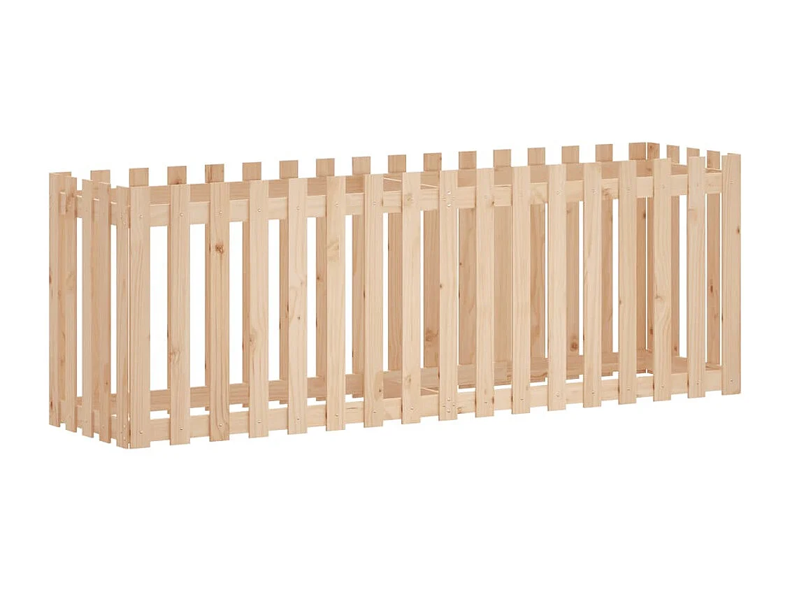 Lit surélevé de jardin design de clôture 200x50x70 pin massif