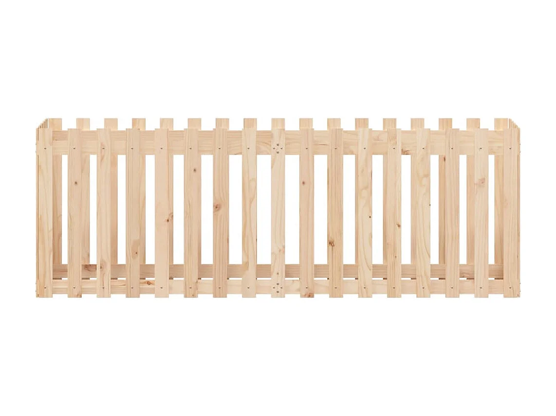 Lit surélevé de jardin design de clôture 200x50x70 pin massif