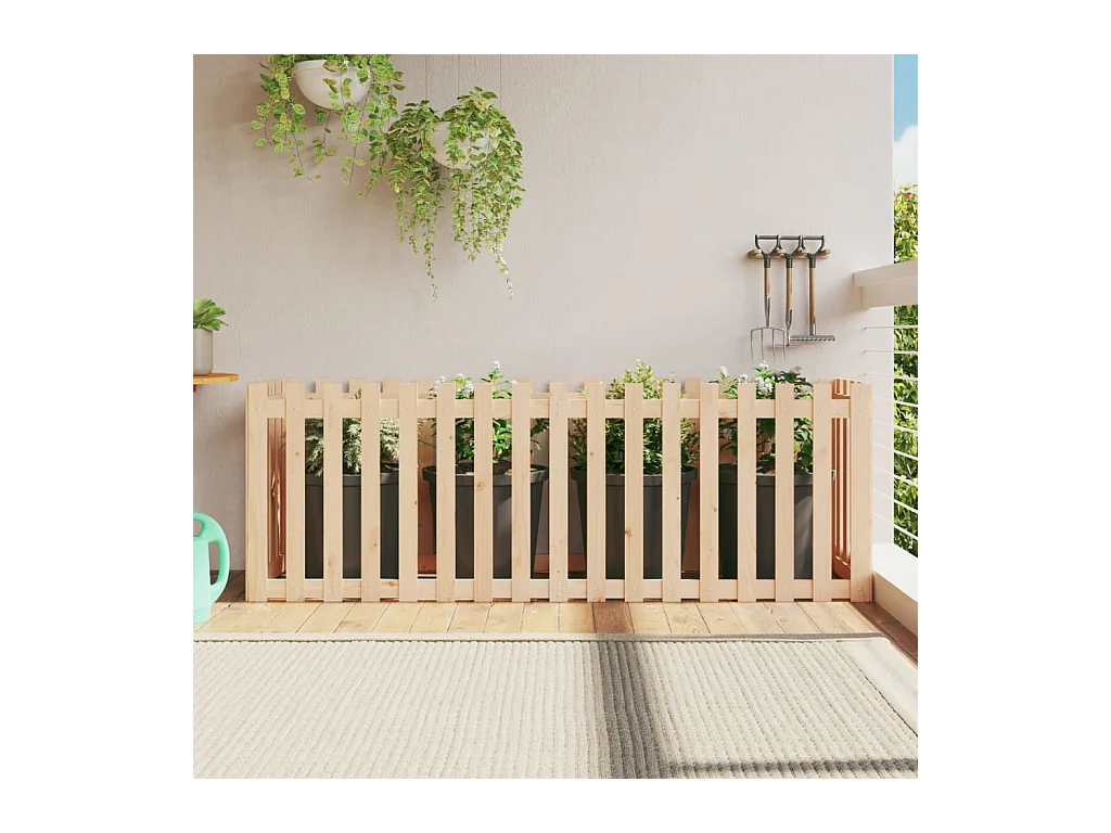 Lit surélevé de jardin design de clôture 200x50x70 pin massif
