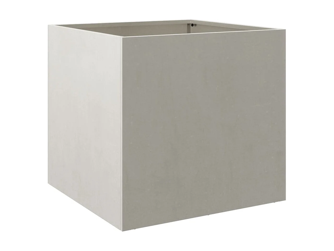 Jardinière argenté 49x47x46 acier inoxydable