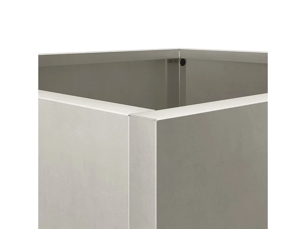 Jardinière argenté 49x47x46 acier inoxydable