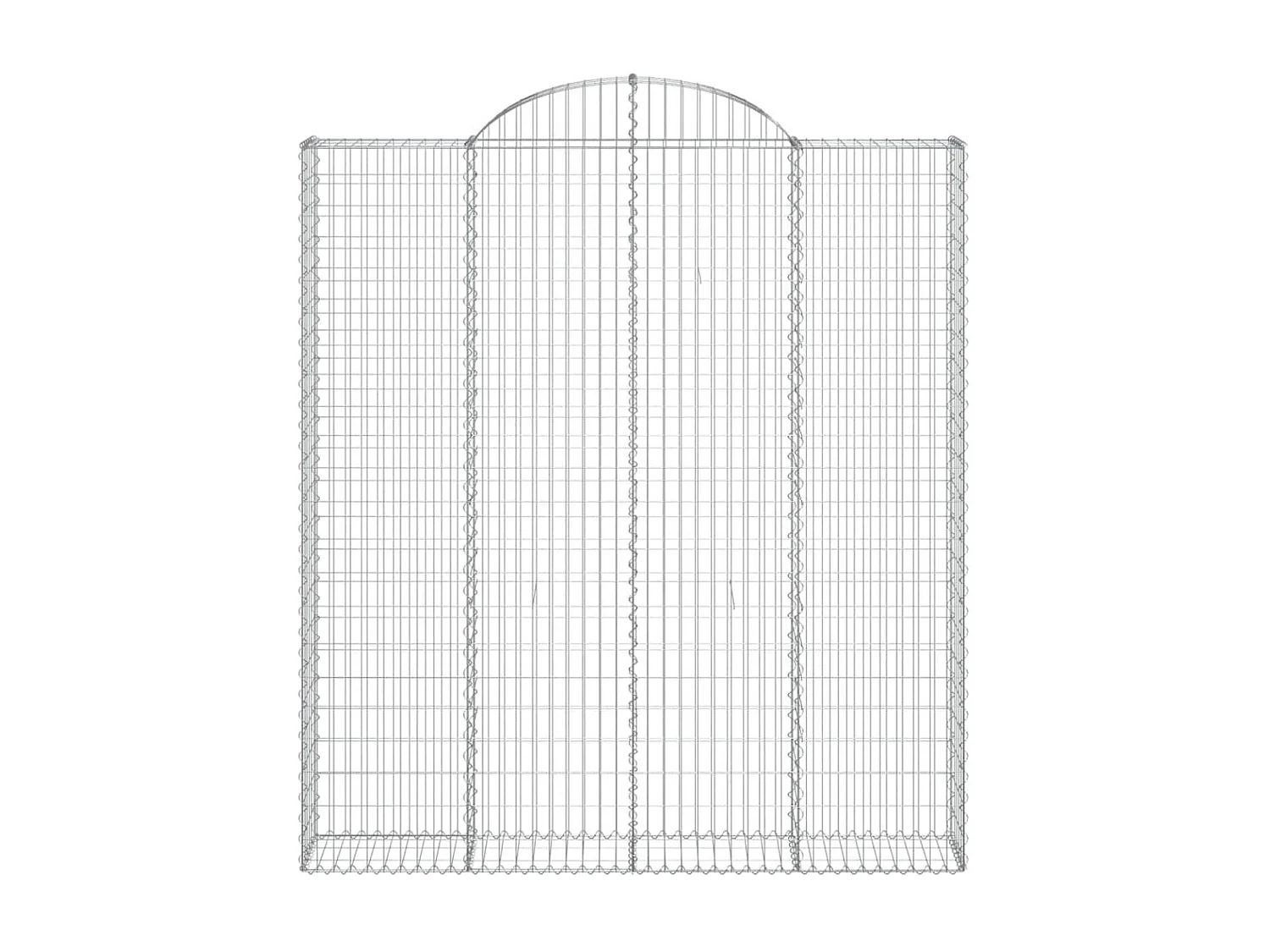 Paniers à gabions arqués 3 pcs 200x30x220-240 fer galvanisé