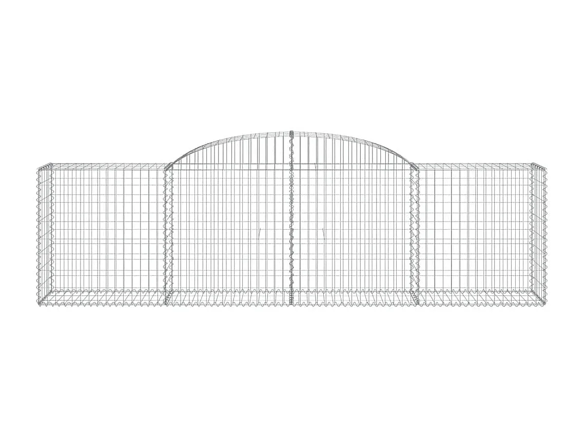 Paniers à gabions arqués 17 pcs 300x50x80-100 fer galvanisé