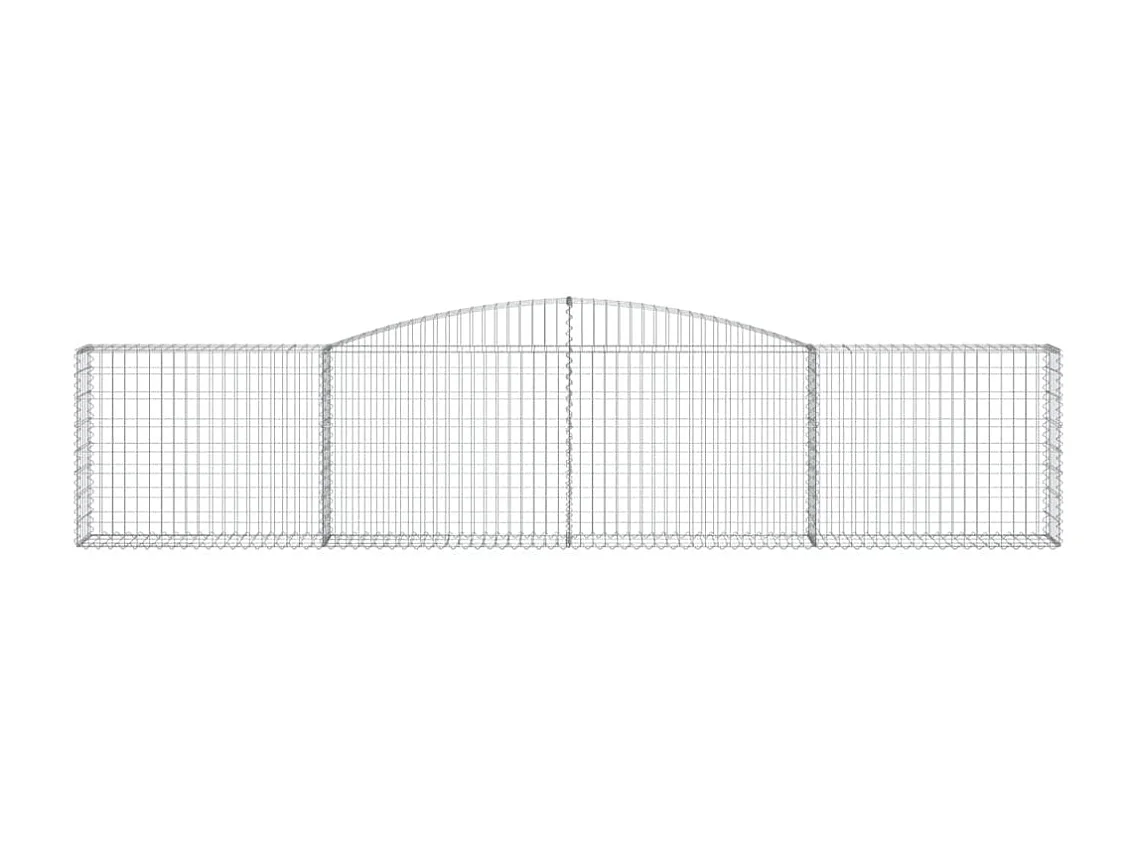 Paniers à gabions arqués 25 pcs 400x30x80-100 Fer galvanisé
