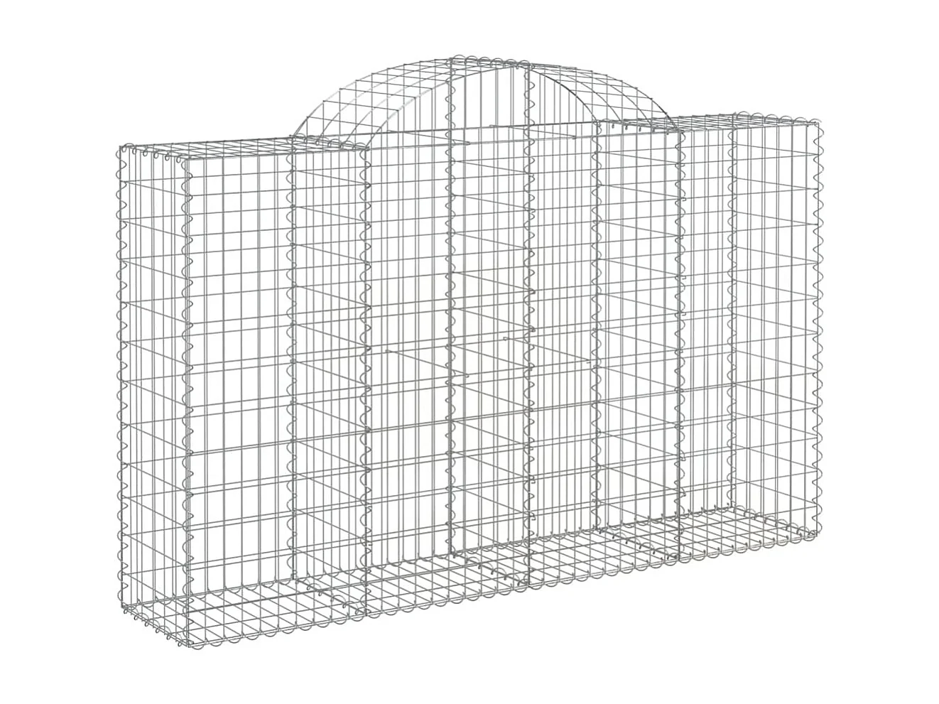 Paniers à gabions arqués 5 pcs 200x50x120-140 Fer galvanisé