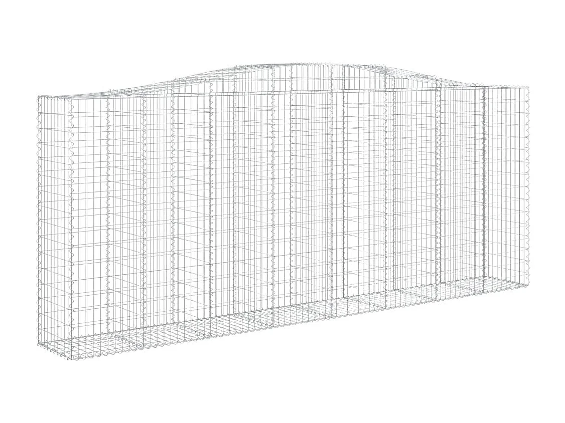 Paniers à gabions arqués 2 pcs 400x50x160-180 fer galvanisé