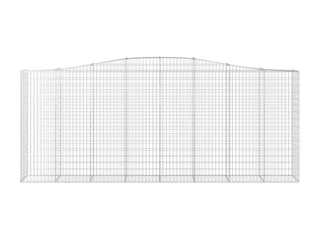 Paniers à gabions arqués 2 pcs 400x50x160-180 fer galvanisé