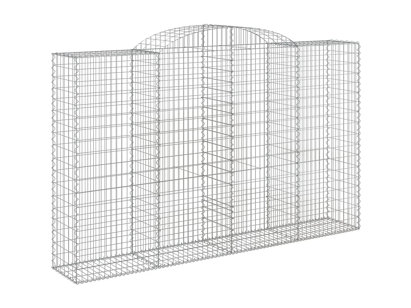 Paniers à gabions arqués 5 pcs 300x50x180-200 fer galvanisé