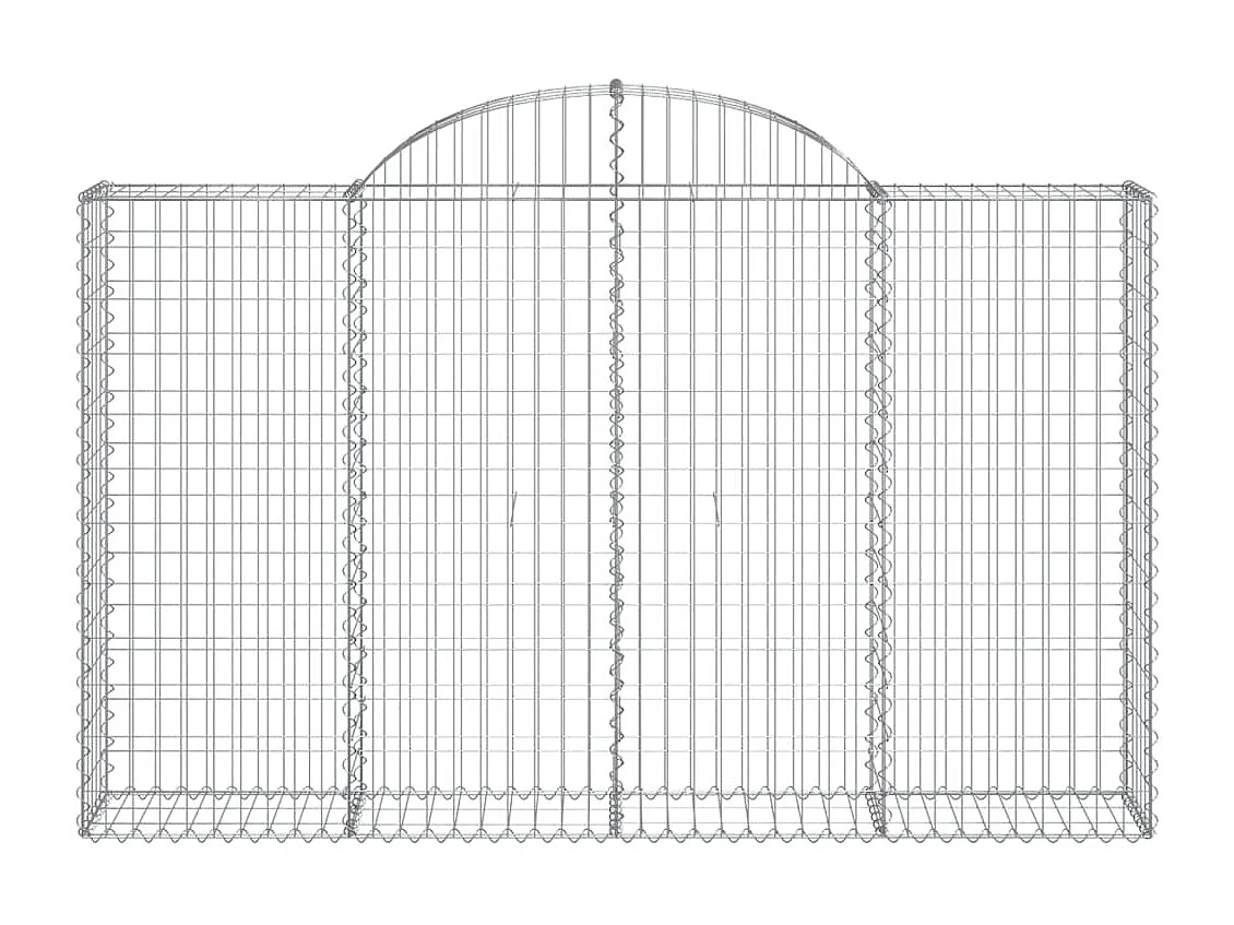 Paniers à gabions arqués 13 pcs 200x30x120-140 Fer galvanisé