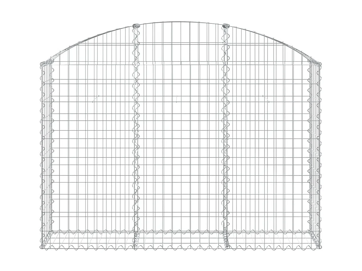 Panier de gabions arqué 150x30x100-120 Fer galvanisé