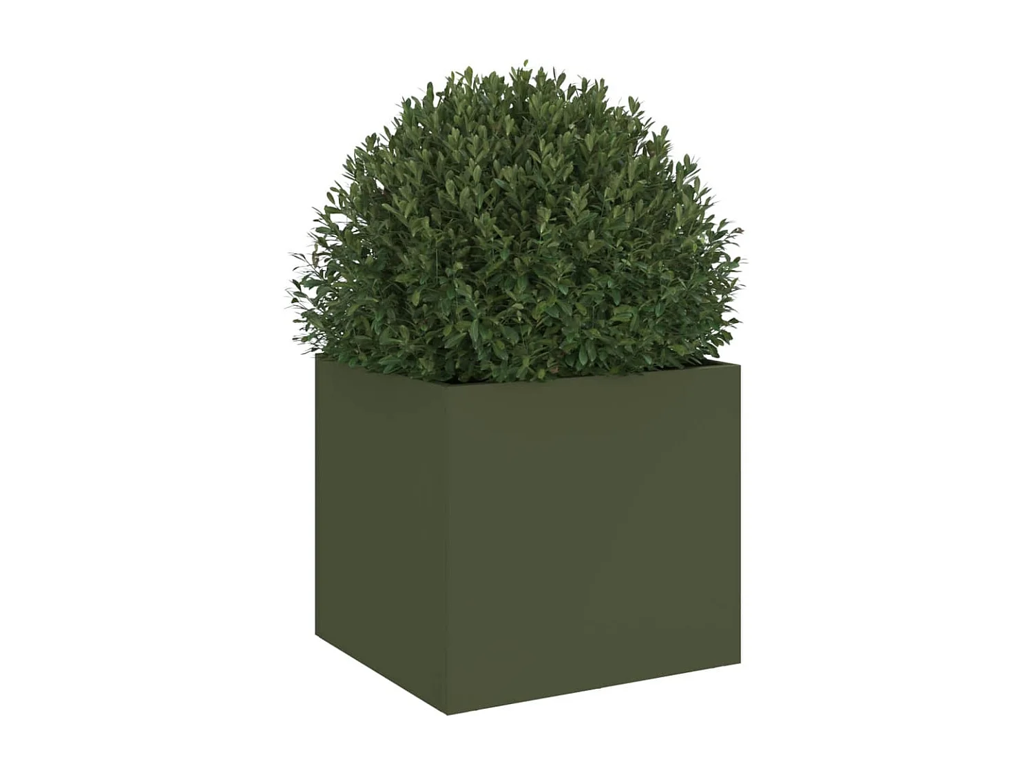 Jardinière vert olive 32x30x29 acier laminé à froid