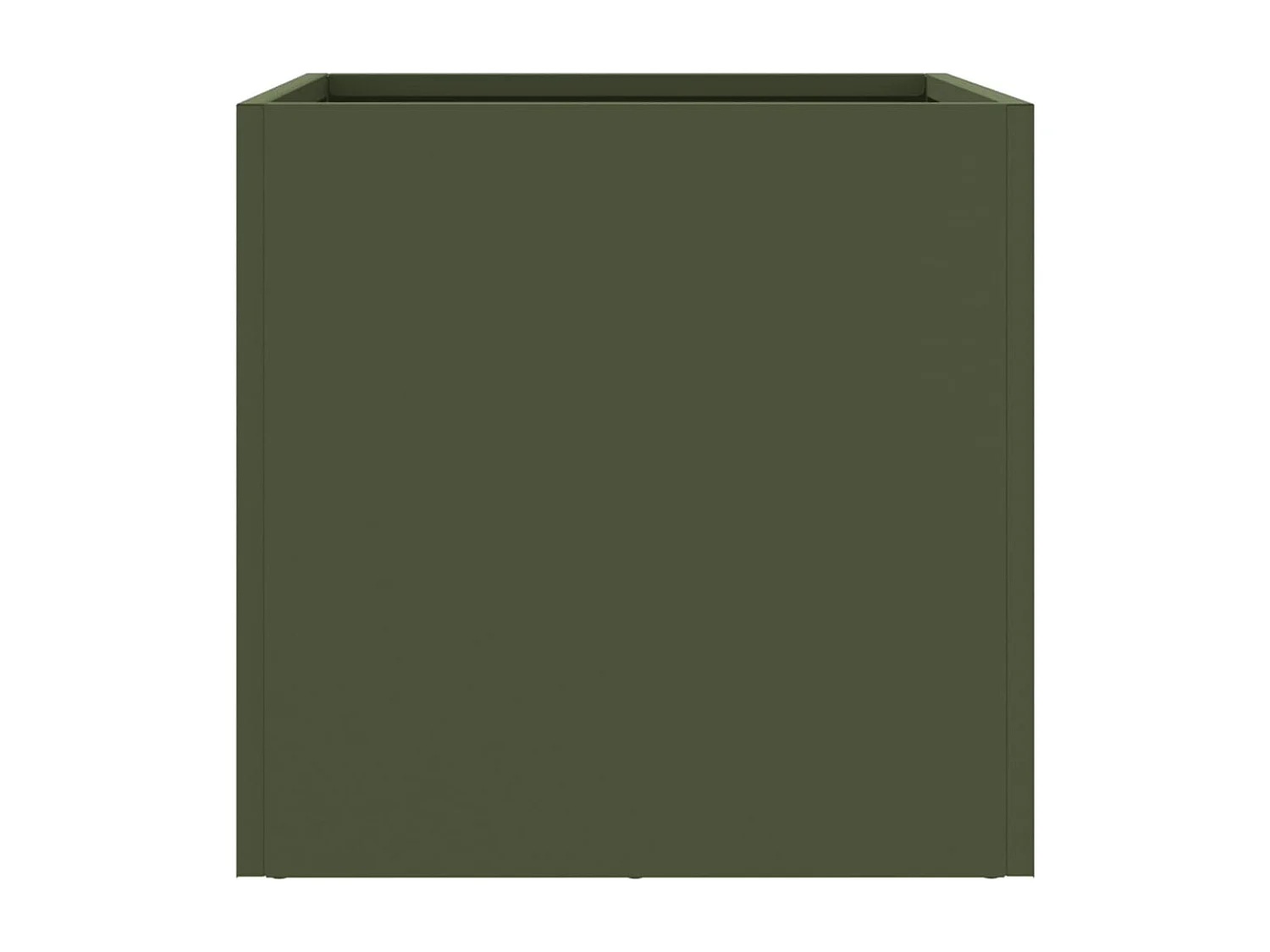 Jardinière vert olive 32x30x29 acier laminé à froid