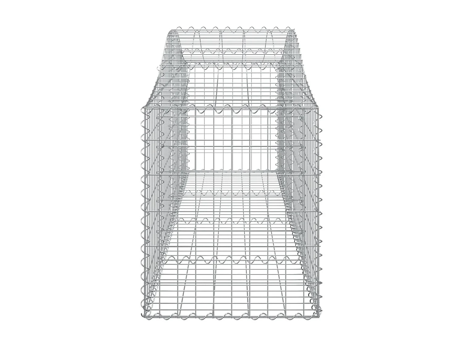 Paniers à gabions arqués 18 pcs 200x50x60-80 fer galvanisé
