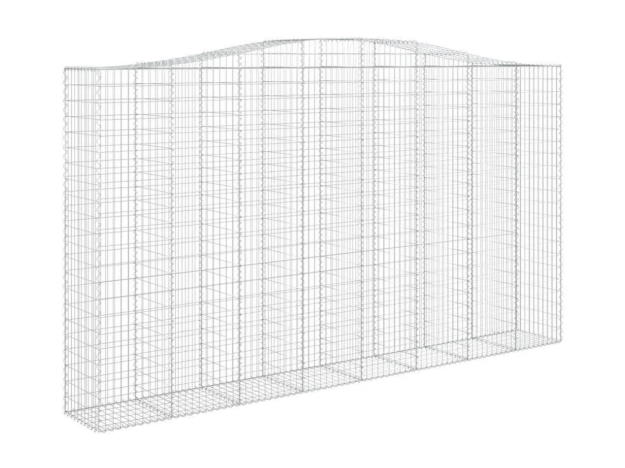 Paniers à gabions arqués 4 pcs 400x50x220-240 Fer galvanisé