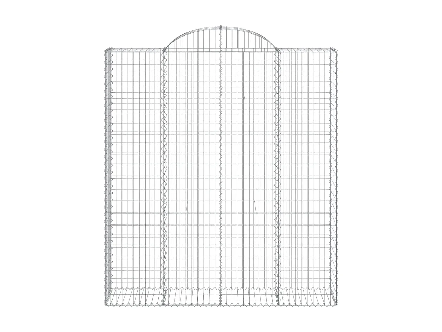 Paniers à gabions arqués 7 pcs 200x50x220-240 Fer galvanisé