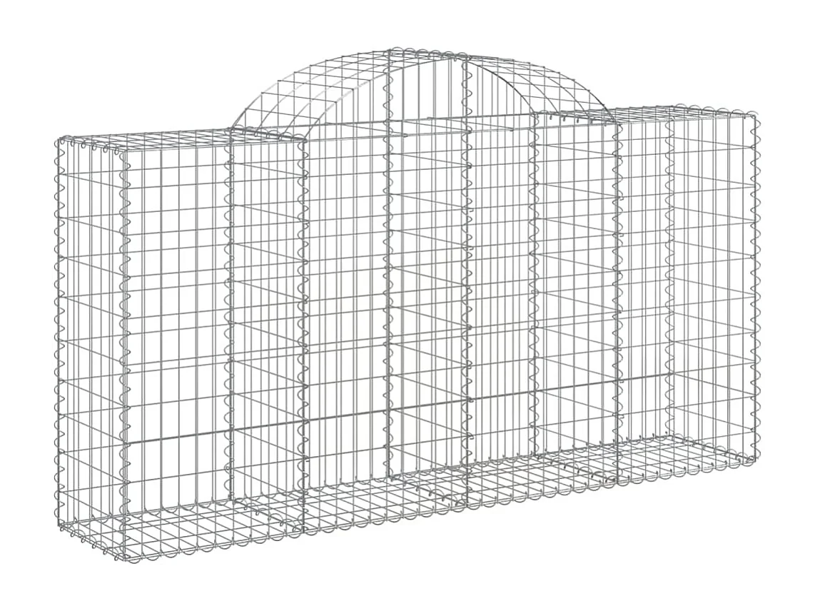 Paniers à gabions arqués 50 pcs 200x50x100-120 fer galvanisé