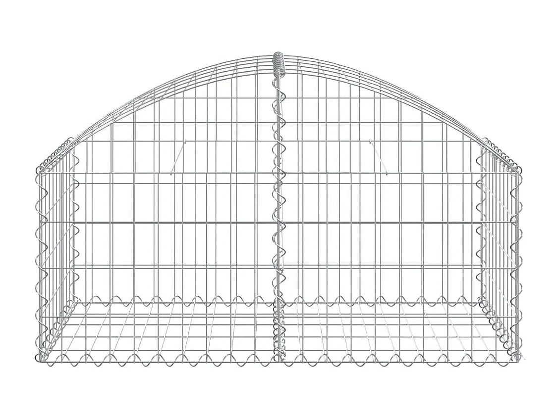Panier de gabions arqué 100x50x40-60 Fer galvanisé