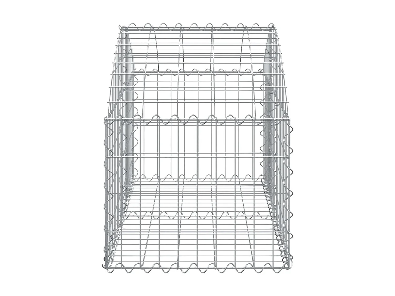 Panier de gabions arqué 100x50x40-60 Fer galvanisé
