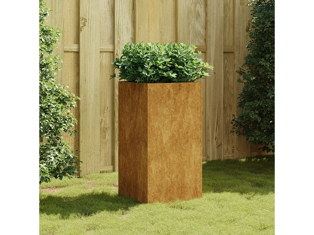 Jardinière 40x40x80 acier corten