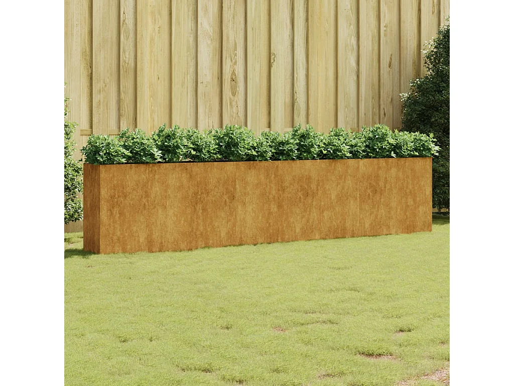 Lit surélevé de jardin 360x40x80 acier corten