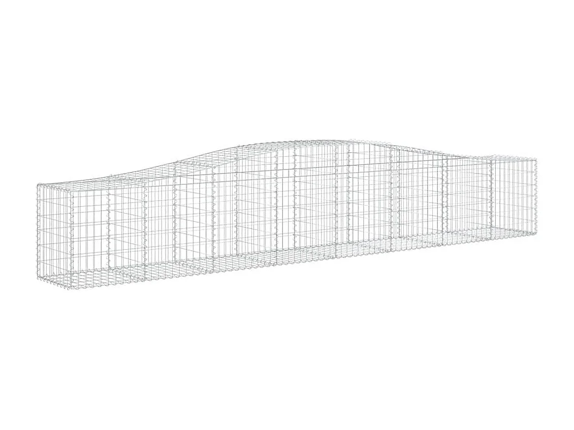 Panier de gabions arqué 400x50x60-80 Fer galvanisé
