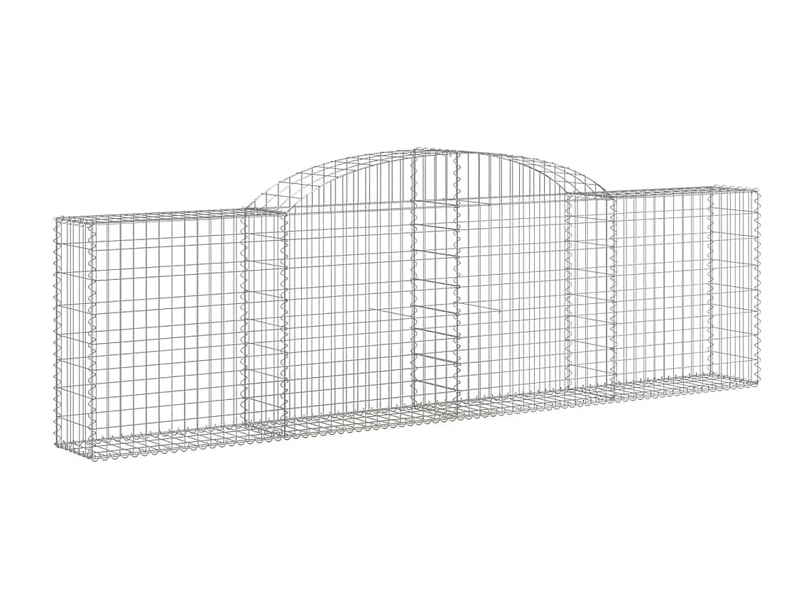 Paniers à gabions arqués 7 pcs 300x30x80-100 fer galvanisé