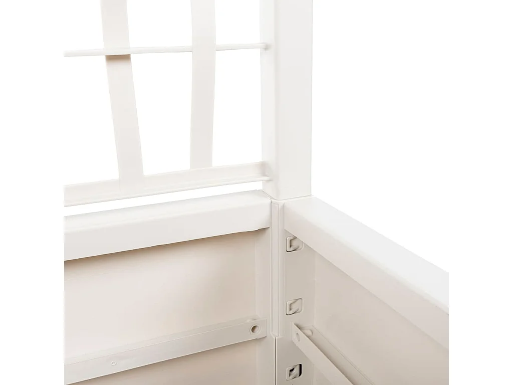 Jardinière avec treillis blanc 80x36x140 PP