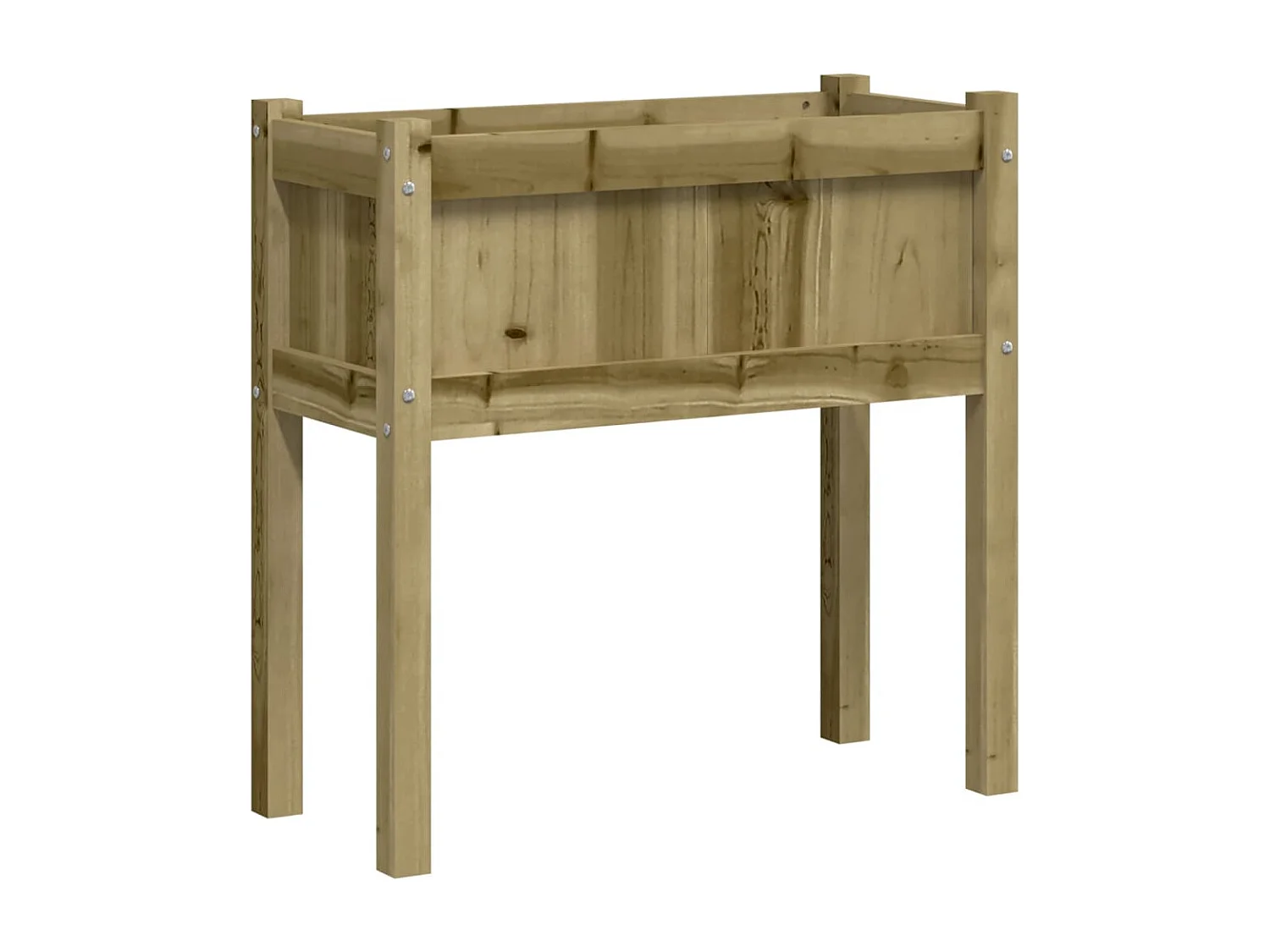 Jardinières 2 pcs avec pieds bois de pin imprégné