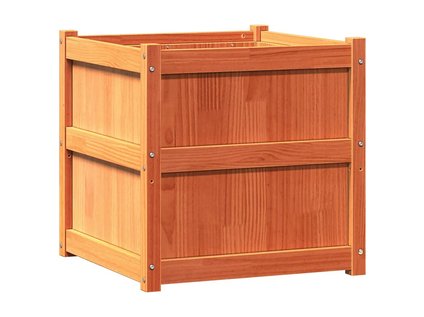 Jardinières 2 pcs marron bois de pin massif