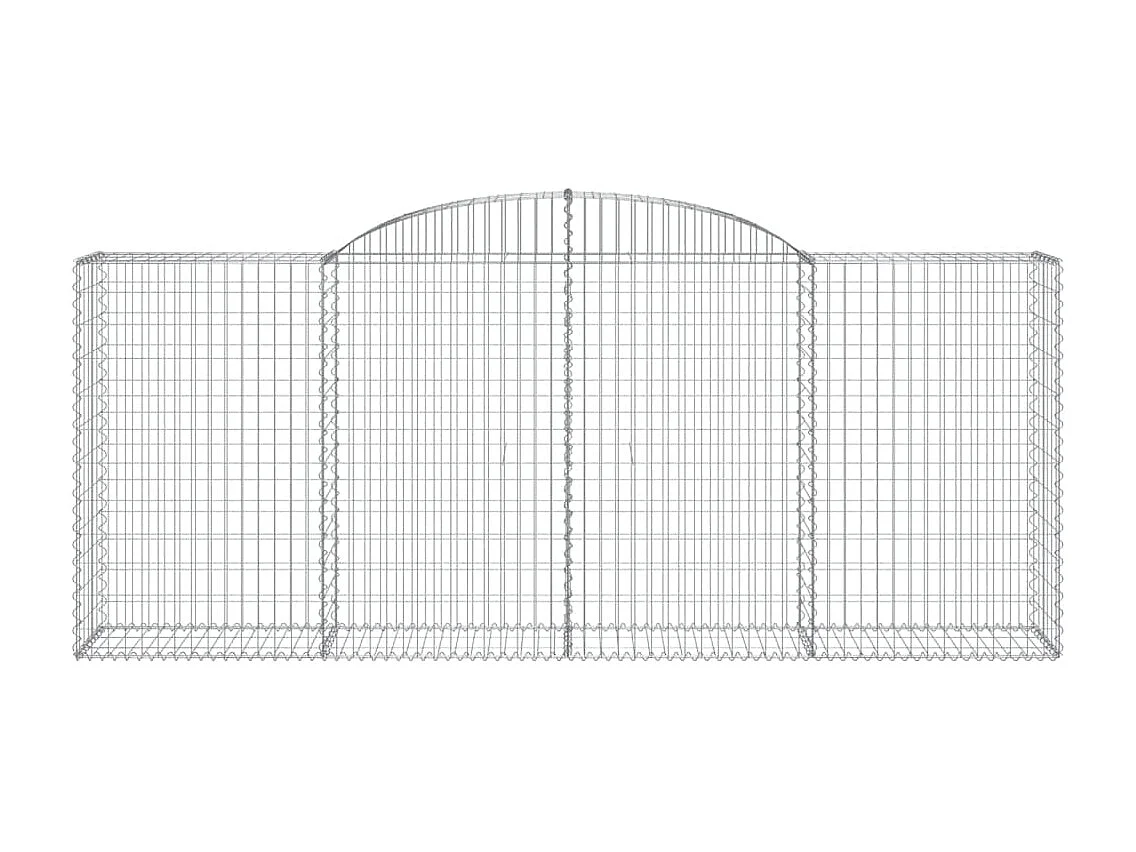Panier de gabions arqué 300x50x120-140 Fer galvanisé
