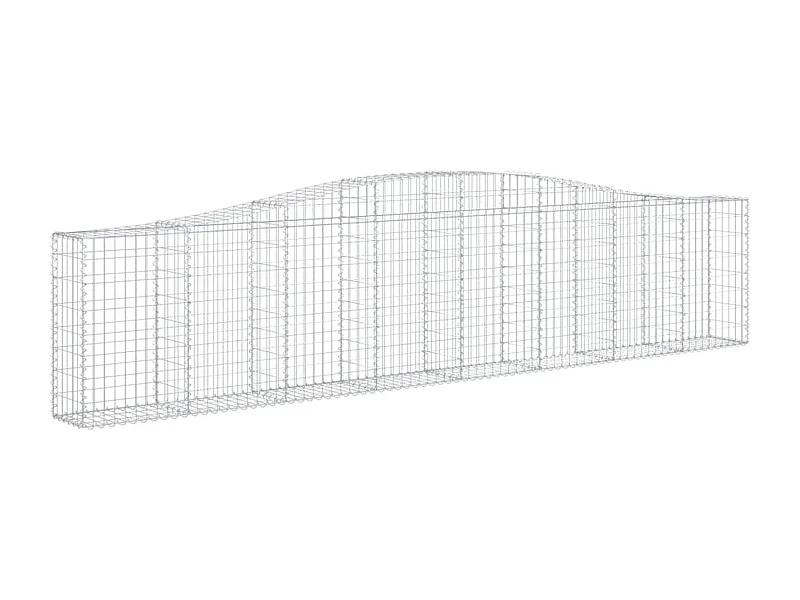 Paniers à gabions arqués 20 pcs 400x30x80-100 Fer galvanisé
