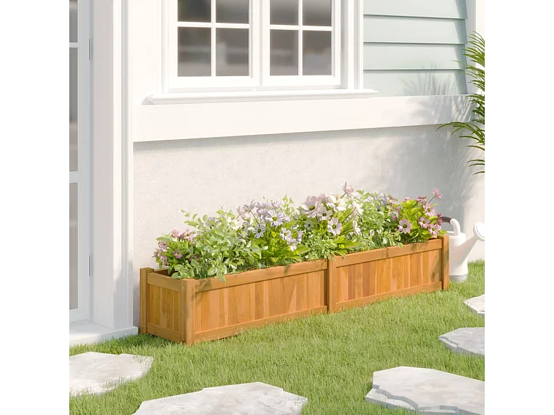 Lit surélevé 150x30x25 bois massif de teck