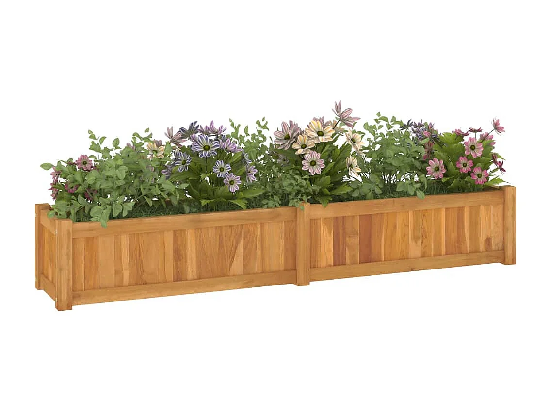 Lit surélevé 150x30x25 bois massif de teck