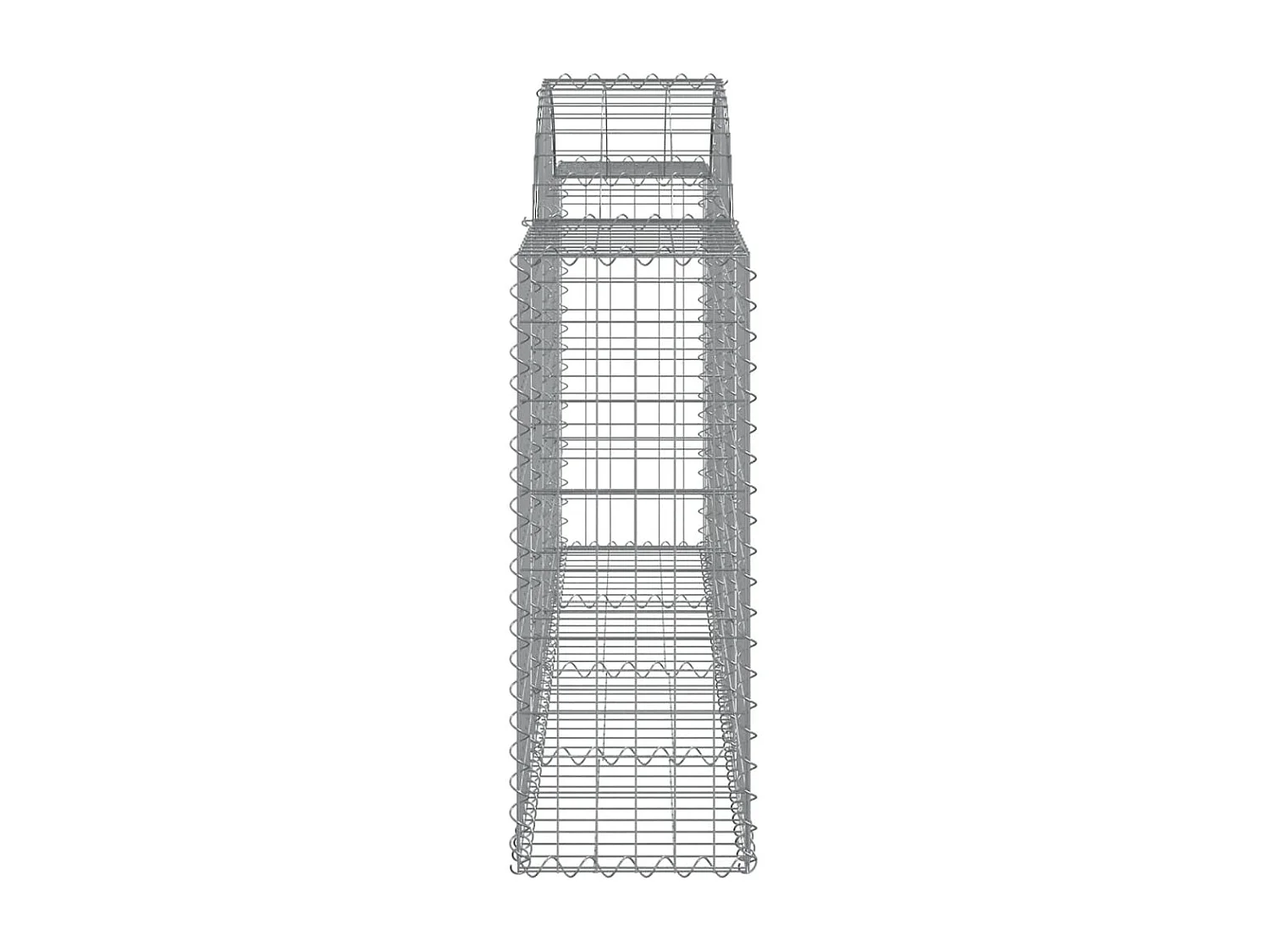 Paniers à gabions arqués 4 pcs 200x30x80-100 Fer galvanisé