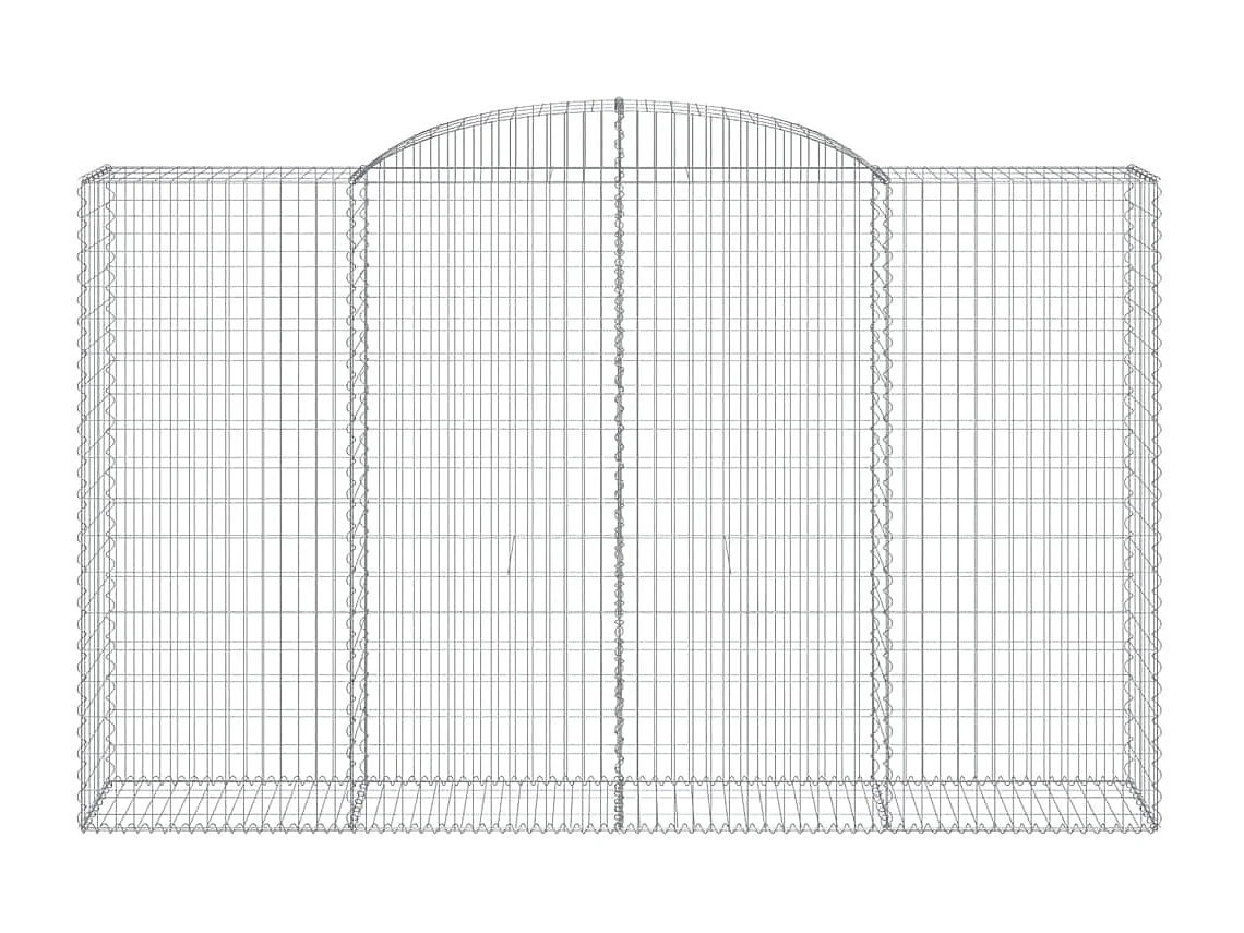 Paniers à gabions arqués 7 pcs 300x50x180-200 fer galvanisé