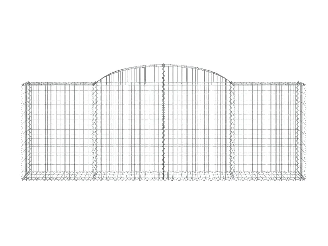 Paniers à gabions arqués 13 pcs 300x50x100-120 fer galvanisé