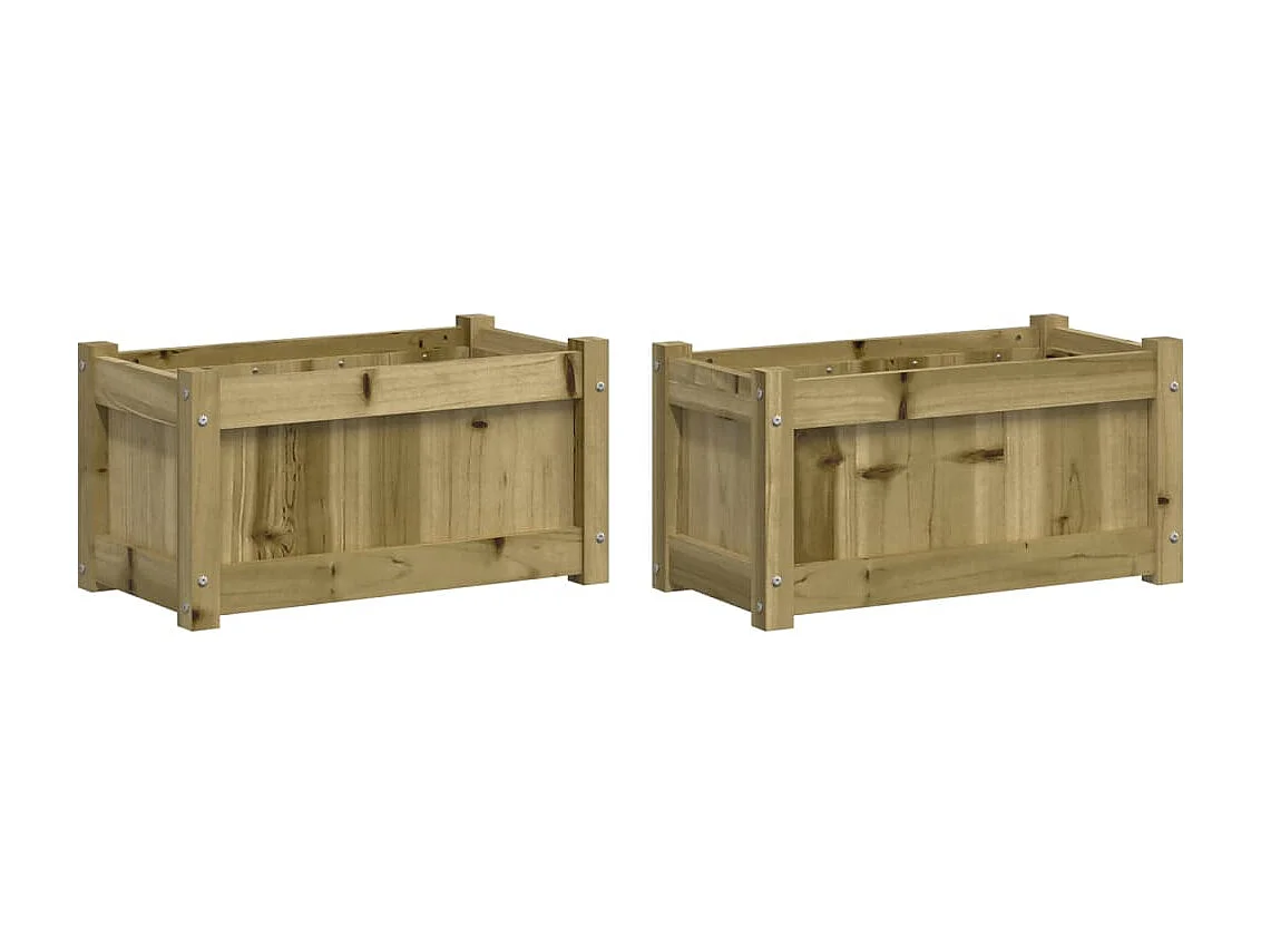 Jardinières 2 pcs bois de pin imprégné