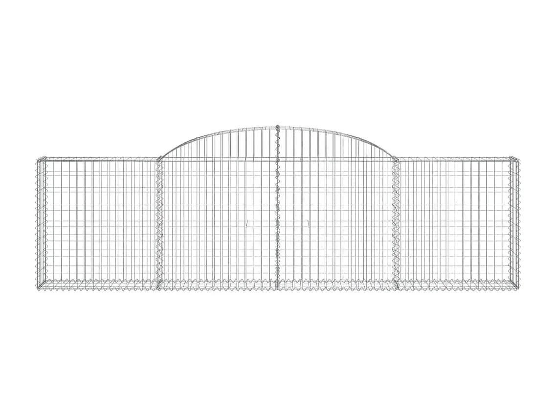 Paniers à gabions arqués 13 pcs 300x30x80-100 fer galvanisé