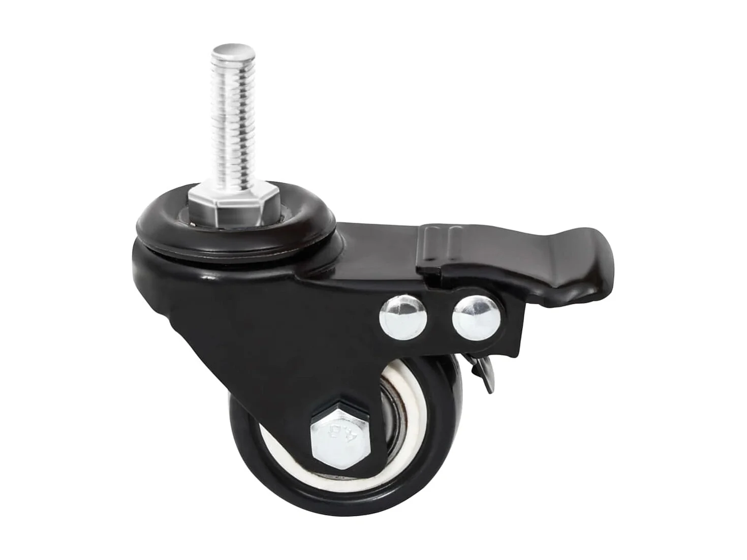 Roues pour jardinière 4 pcs noir 8x3,5x8 fer