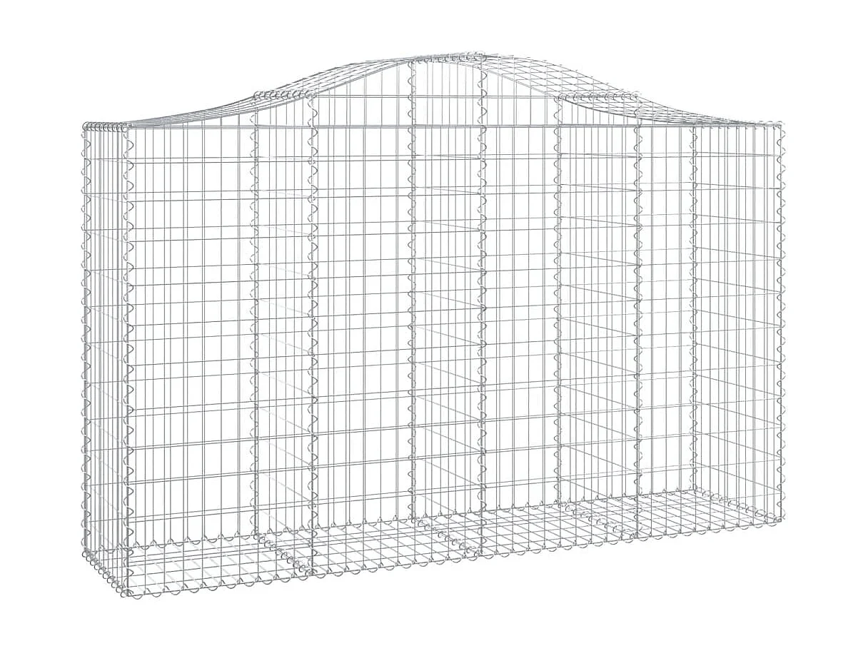 Paniers à gabions arqués 12 pcs 200x50x120-140 Fer galvanisé